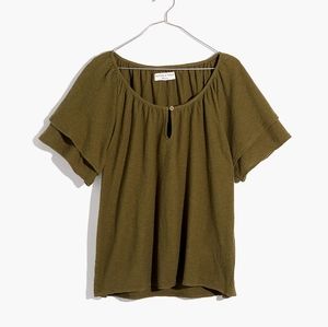Madewell Texture & Thread Tiered Sleeve Top